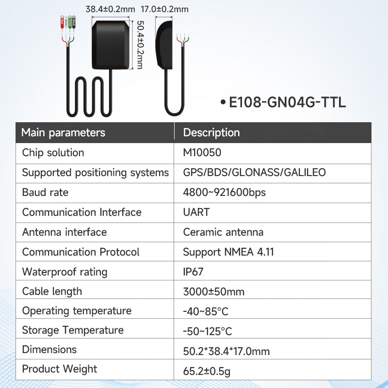 Ebyte E108-GN04 Series Support BDS/GPS/GLONASS/GALILEO GNSS Multi Mode Satellite Positioning and Navigation Module Test Suite