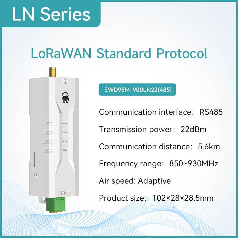 Ebyte EWD95M LN series RS485 ChirpIoT Communication Micro DIN-rail DTU 868-930MHZ22dBm 5.6km LORAWAN Data Transmission Radio