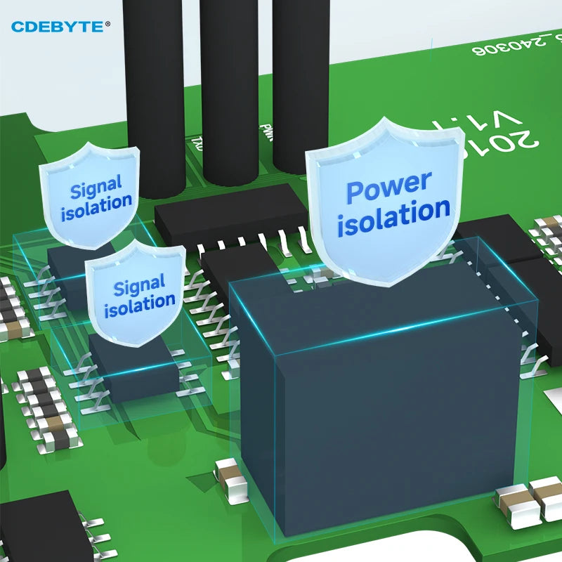 RS485 Hub Industrial Grade 4-way RS485 to 1-way RS485 DC 9~40V CDEBYTE E810-R41 Optical Isolation Cached RS485 Isolated Hubs