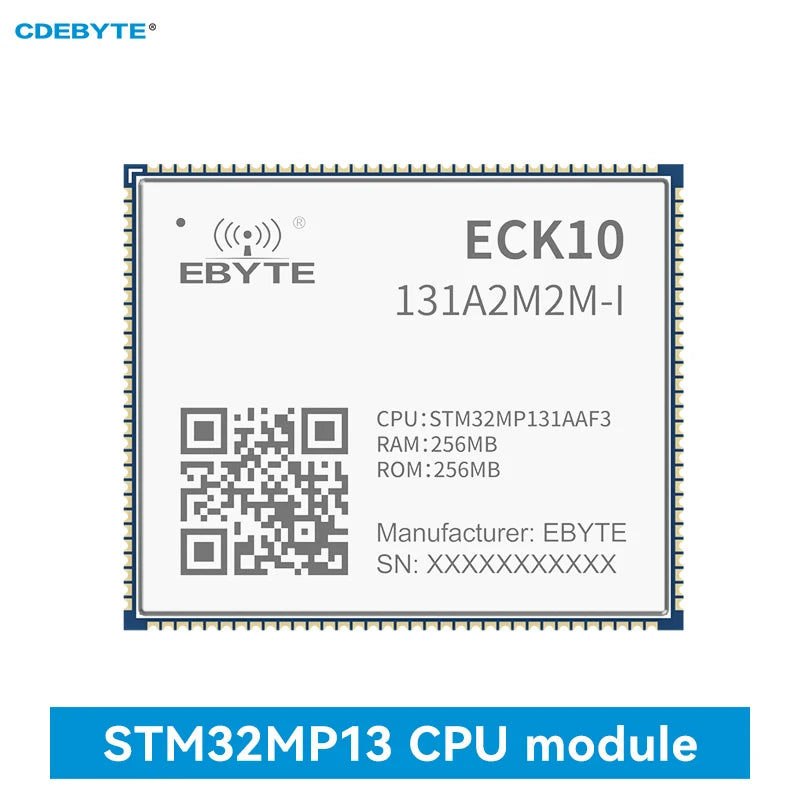 EBYTE ECK10-131A2M2M-I STM32MP13 System Linux SOM 650MHz  DDR3 256MB NAND FLASH Plated Half-Holes ARM Cortex A7 Stamp Hole