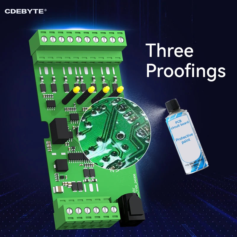 RS485 Hub Industrial Grade 4-way RS485 to 1-way RS485 DC 9~40V CDEBYTE E810-R41 Optical Isolation Cached RS485 Isolated Hubs