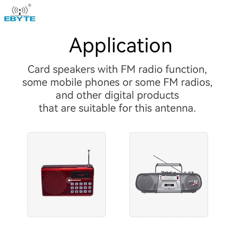 EBTYE TX - LGHX - 5273 70 - 500MHZ FM Frequency Range Threaded Rod Radio Foldable Antenna Enhancing the radio's FM Signal - IOT Module Shop Manufacturer Factory