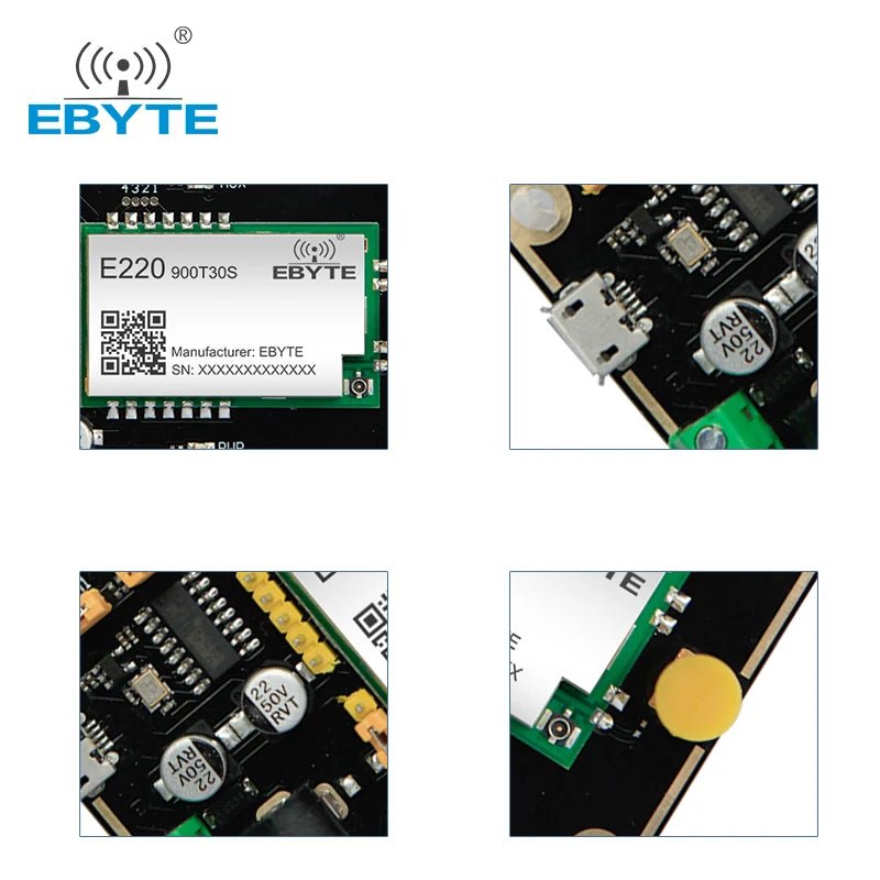 Rf Module Yellow Ebyte 868MHz 915MHz wireless Rf module UART test board kit E22-900TBH ...