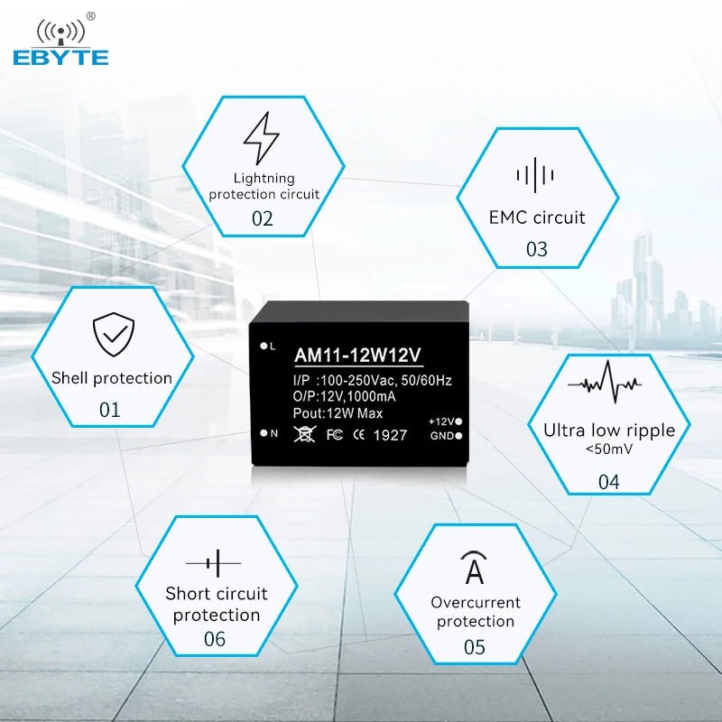 EBYTE AM11 - 12W12V Free sample Small size Low power 12W dc power supply module - IOT Module Shop Manufacturer Factory