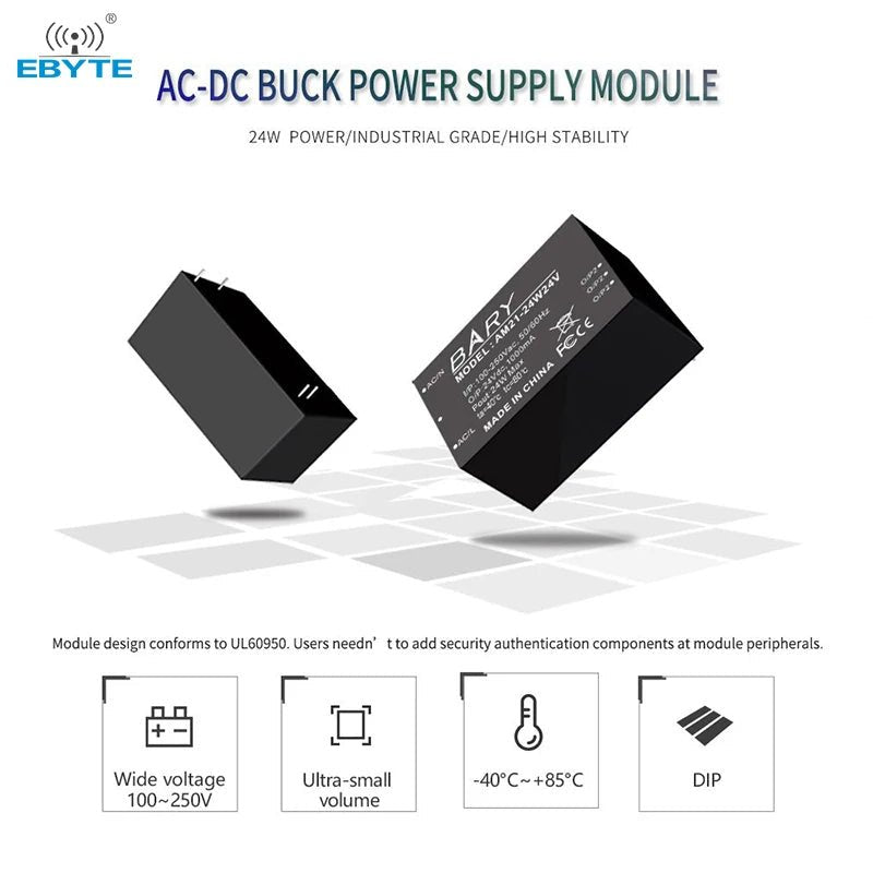Ebyte AM21 - 24W24V Ultra small volume Short circuit protection Ultra low power consumption AC - DC step - down power module - IOT Module Shop Manufacturer Factory