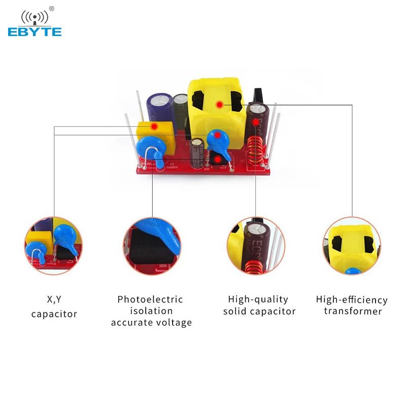 Ebyte AM21 - 24W24V Ultra small volume Short circuit protection Ultra low power consumption AC - DC step - down power module - IOT Module Shop Manufacturer Factory
