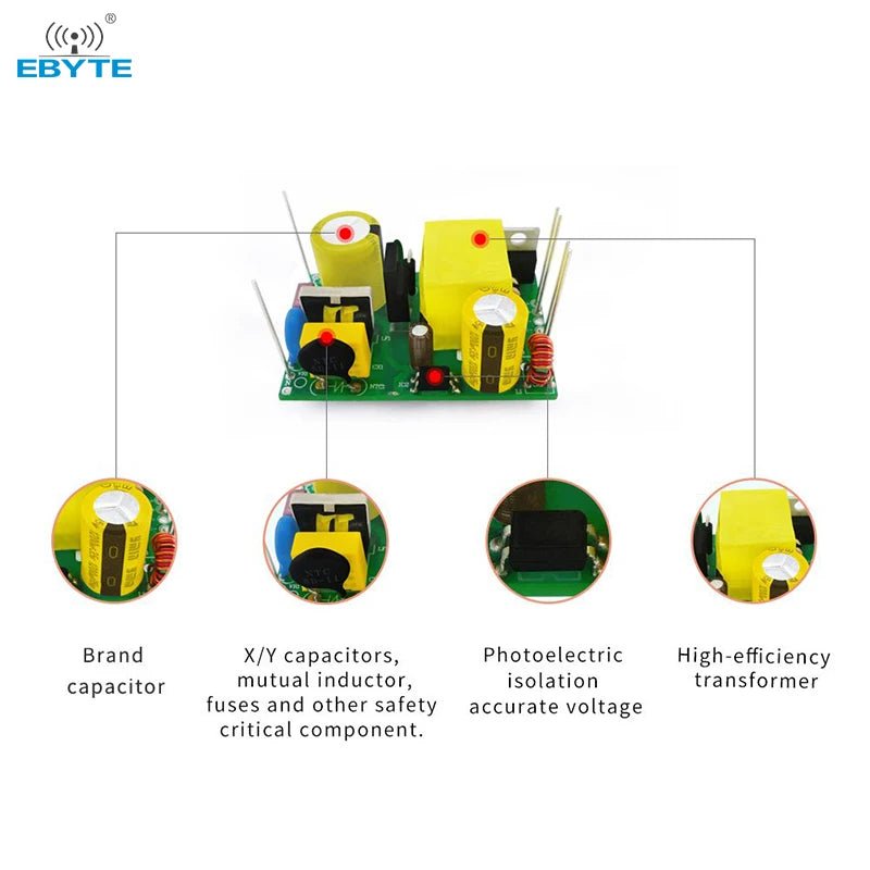 Ebyte AM21 - 36W12V Ultra small volume Short circuit protection Ultra low power consumption AC - DC step - down power module - IOT Module Shop Manufacturer Factory