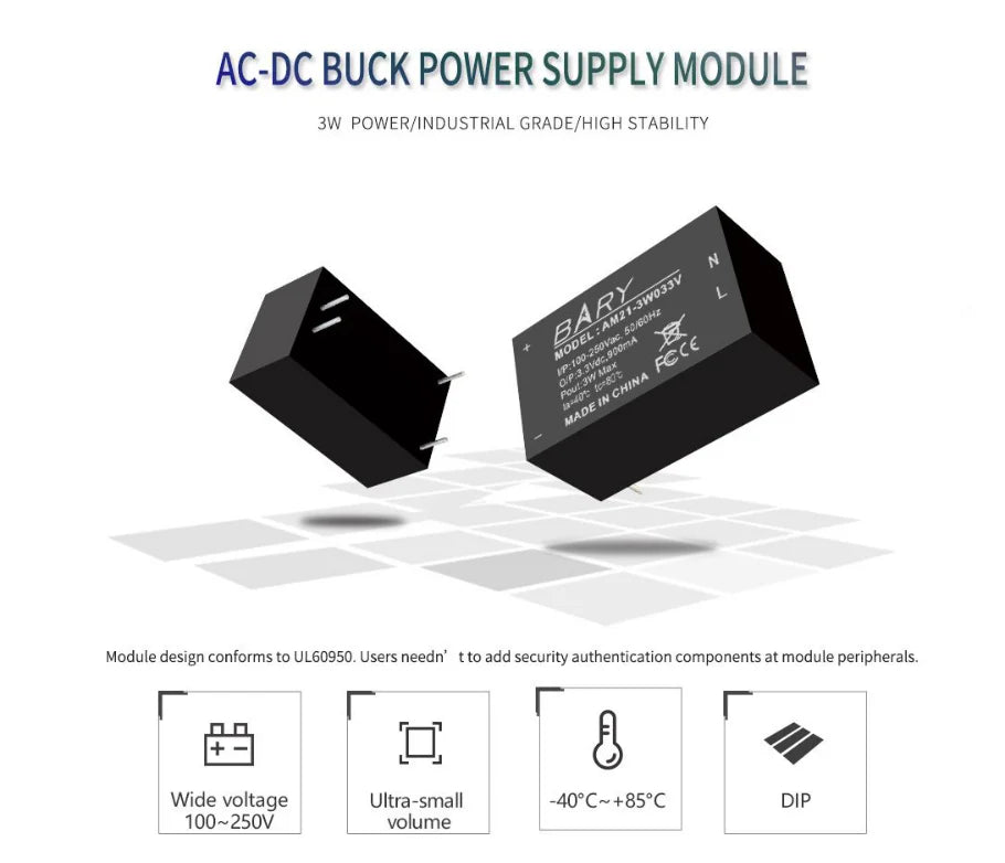 Ebyte AM21-3W12V DIP 12V 3W Short circuit protection step-down power ...