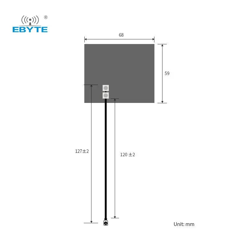 Ebyte COJXU TX4G - FPC - 6859 stable signal 6dBi IPEX - I interface 4g antenna high gain FPC built - in antenna - IOT Module Shop Manufacturer Factory