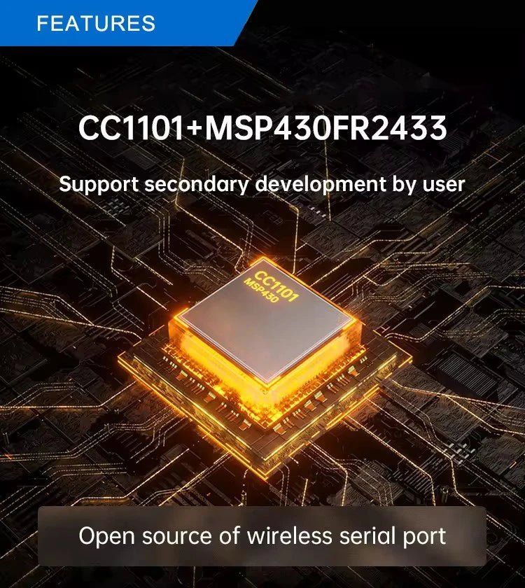 Audio Soc Module Ebyte E07-400T10S TI CC1101 RF Wireless communication equipment 10dBm ...