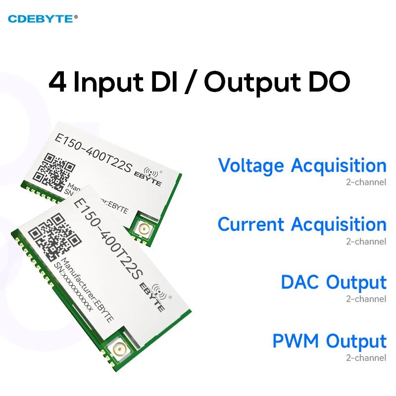 EBYTE E150 - 400T22S PA LNA 5.6Km SMD Wireless Acquisition Control Module LoRa Spread Spectrum Module 22dBm 4DI 4DO ModBus - IOT Module Shop Manufacturer Factory