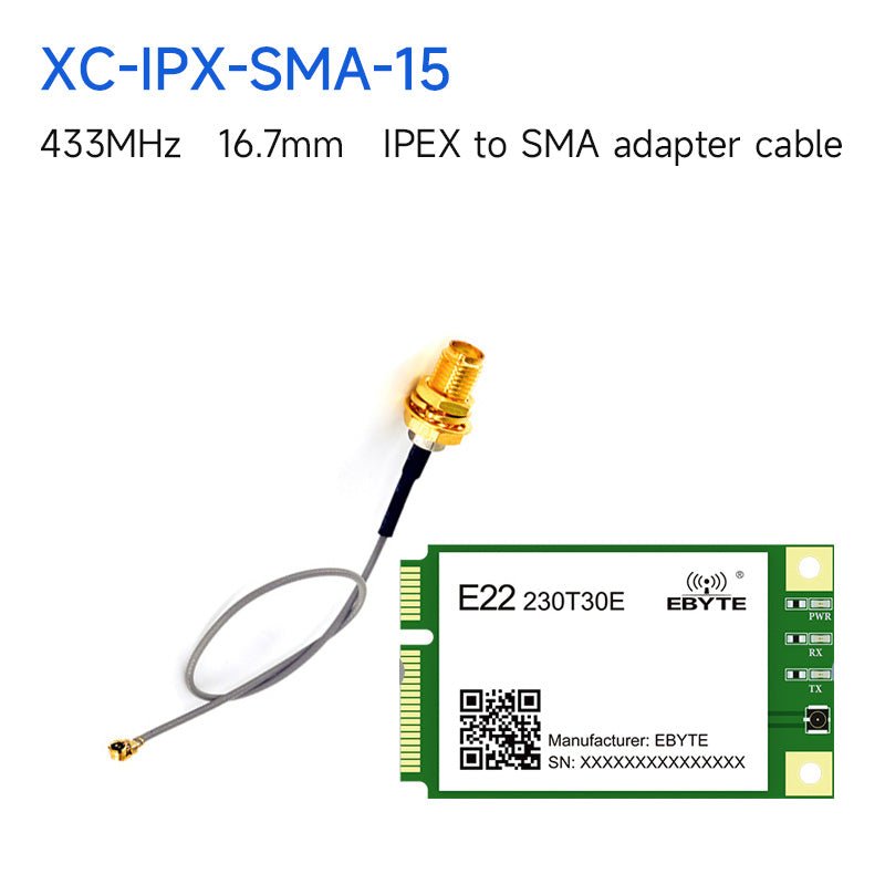 Ebyte E22 - 230T30E sx1262 30dm PCIE 10km 220.125 - 236.125MHz PCI - e interface Lora wireless module - IOT Module Shop Manufacturer Factory