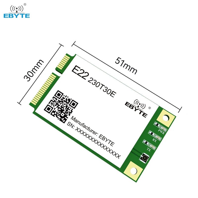 Ebyte E22 - 230T30E sx1262 30dm PCIE 10km 220.125 - 236.125MHz PCI - e interface Lora wireless module - IOT Module Shop Manufacturer Factory