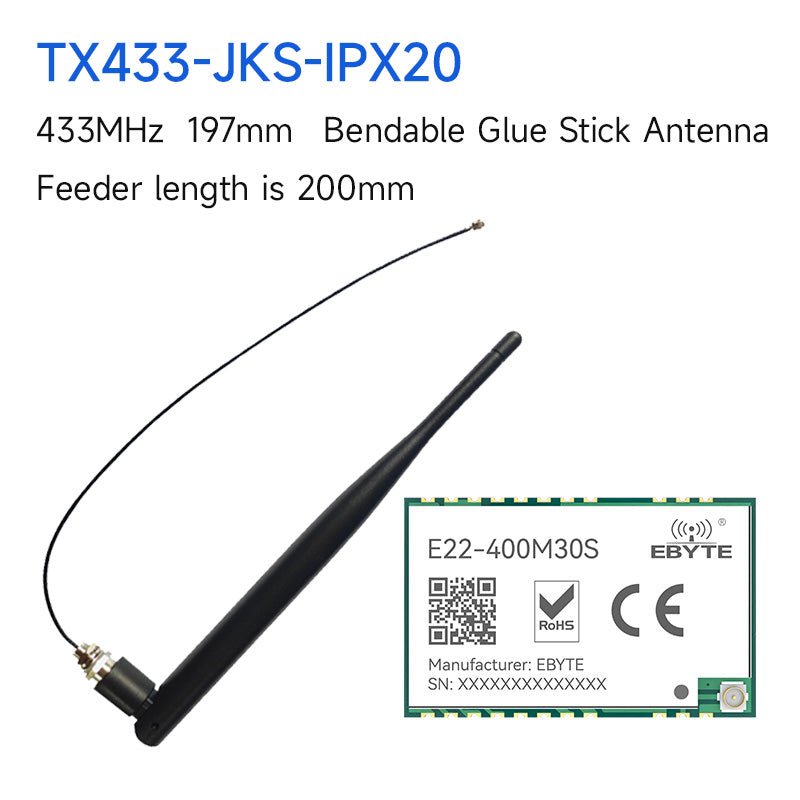 EBYTE E22 - 400M30S SX1268 433MHz Wireless Module Development Board RF Long Range 12000m IPEX Stamp Hole Antenna SPI - IOT Module Shop Manufacturer Factory