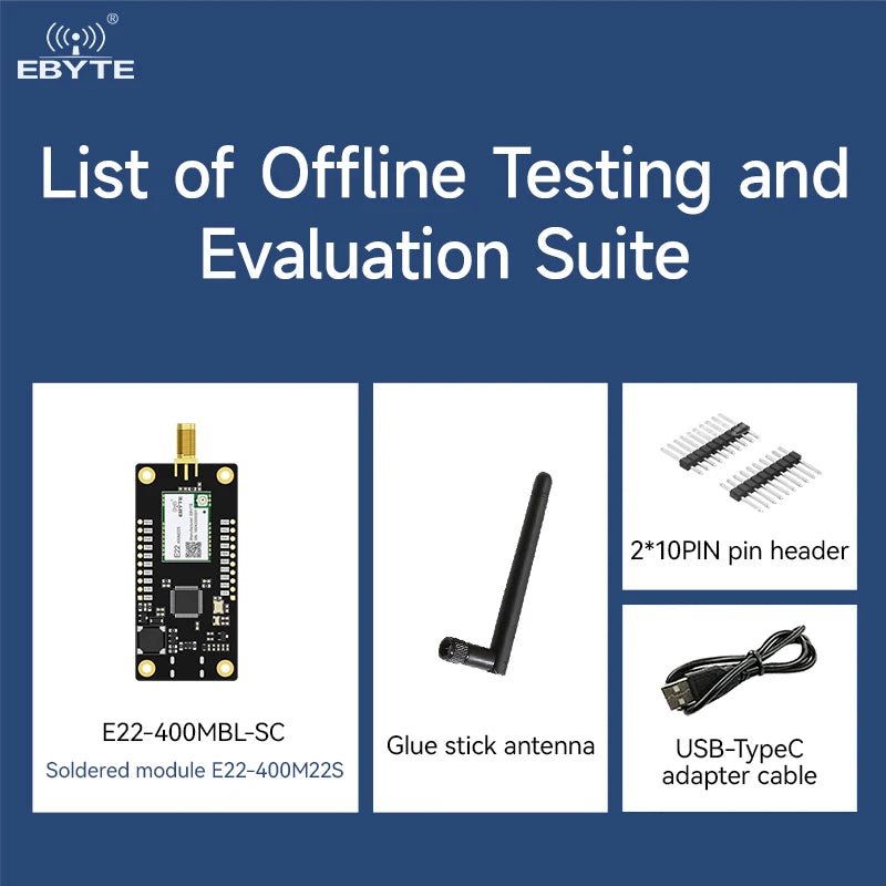 Ebyte E22 - 400MBL - SC 400MHz RF transceiver Offline test evaluation kit Lora module development and test board - IOT Module Shop Manufacturer Factory