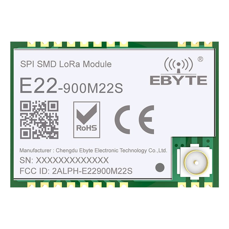 E22-900M22S SX1262 LoRa Module 868/915MHz 22dBm 7km SPI SMD - Ebyte ...
