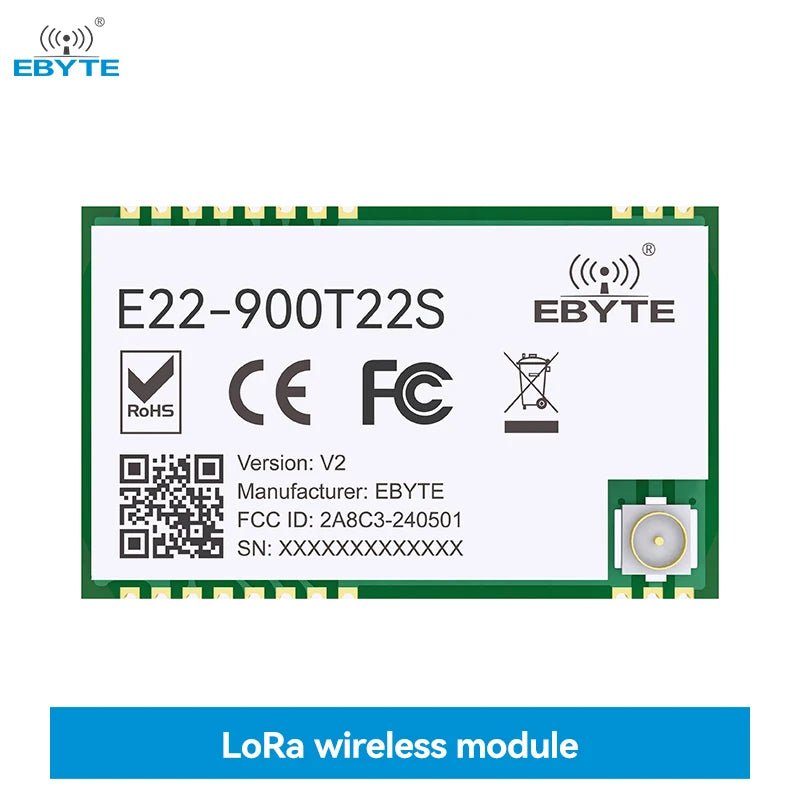 Ebyte E22 - 900T22S - V2 UART 5Km Range 868Mhz 915Mhz 22dBm SMD CE FCC LoRa Wireless Transmitter RF Module Semtech SX1262 - IOT Module Shop Manufacturer Factory