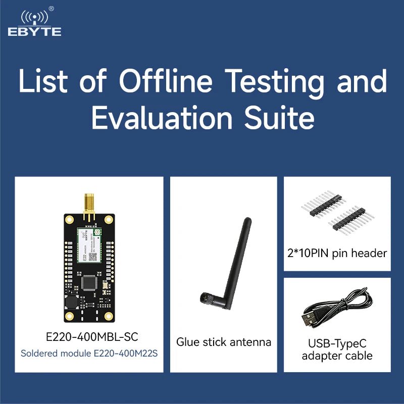 Ebyte E220 - 400MBL - SC Sub - 1G 400MHz LLCC68 chip E220 - 400M30S Offline test evaluation kit Lora module development and test board - IOT Module Shop Manufacturer Factory