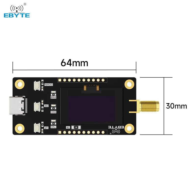 llcc68 lora module testing board cdebyte... Ebyte E220-900MBL-SC LLCC68 Chip LORA test OLED Screen RF Transceiver ...