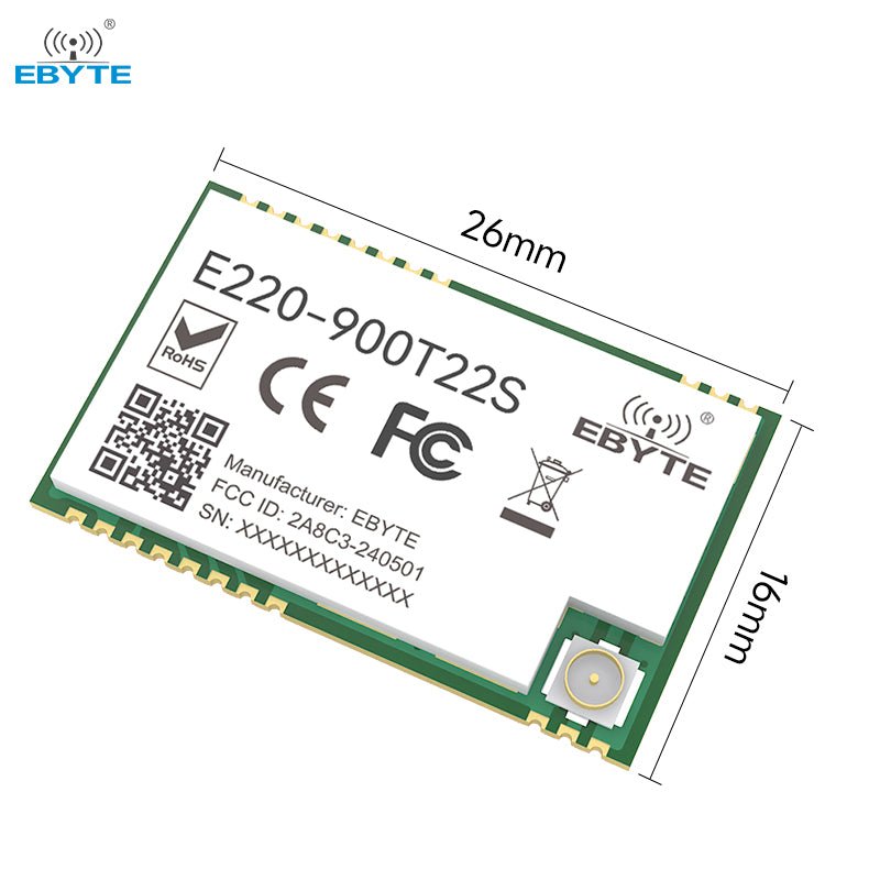 Ebyte E220 - 900T22S LoRa Module LLCC68 Chip FCC CE RoHS 5km Long Range Wireless Transceiver UART 868MHz 915MHz Wireless Rf Module No reviews yet 5 sold - IOT Module Shop Manufacturer Factory