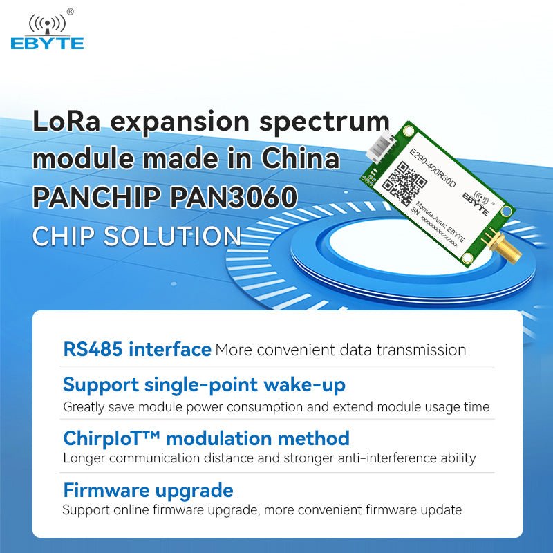 Ebyte E290 - 400R30D AT commands Spread Spectrum Technology 10km 30dBm RS485 Interface 433MHz lora Wireless Module - IOT Module Shop Manufacturer Factory