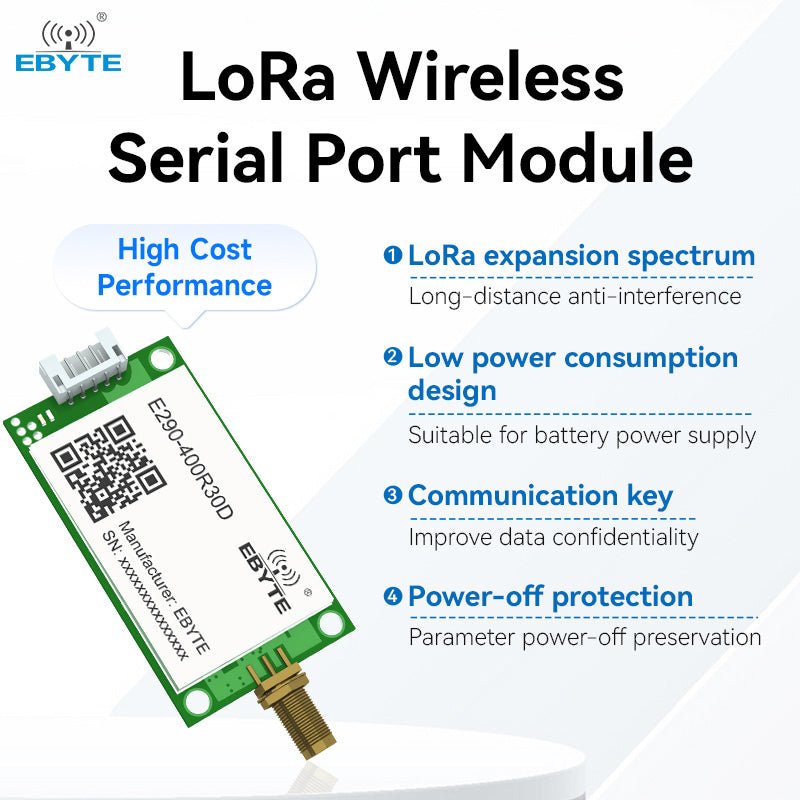 Ebyte E290 - 400R30D AT commands Spread Spectrum Technology 10km 30dBm RS485 Interface 433MHz lora Wireless Module - IOT Module Shop Manufacturer Factory