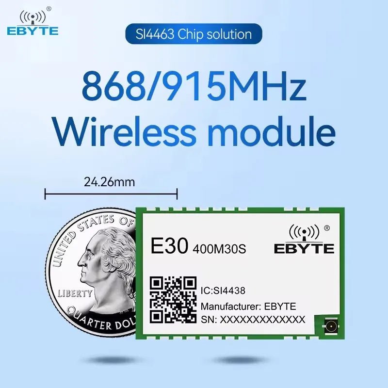 Ebyte E30 - 400M30S(4438) 30dBm low power consumption SPI 425 - 525MHz SI4438 chip wireless radio frequency module - IOT Module Shop Manufacturer Factory