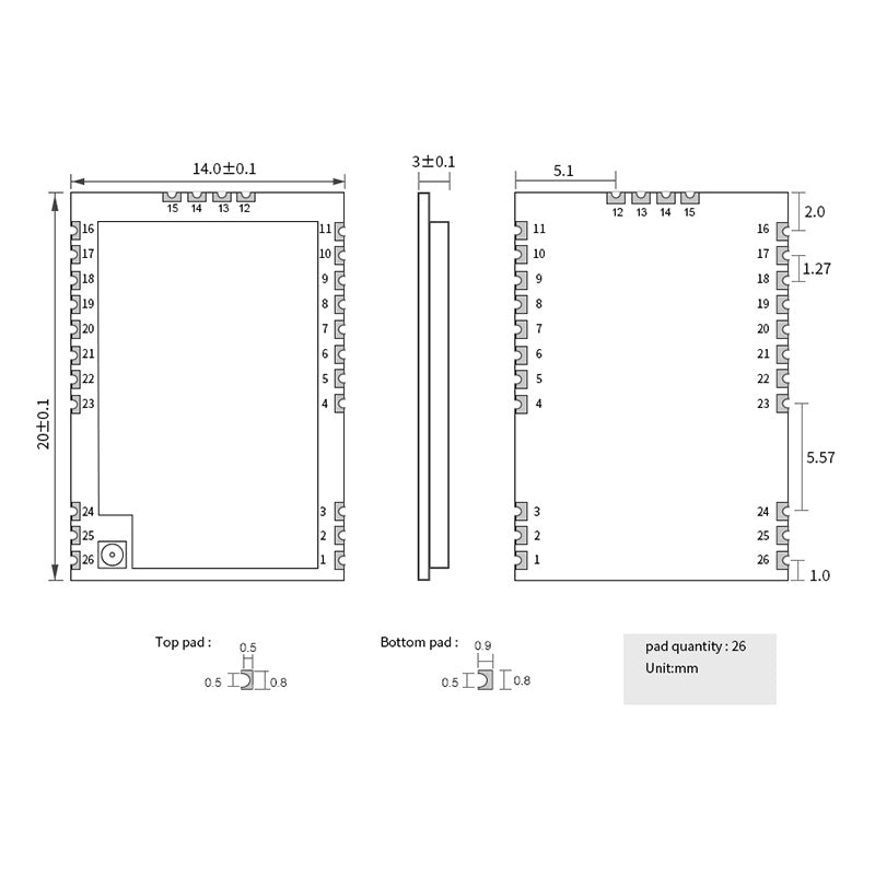 EBYTE E32 - 400M20S 433/470MHZ SX1278 LoRa Wireless Module 5KM IPEX/Stamp Hole Antenna SPI Interface SMD LoRa Spread Spectrum Module - IOT Module Shop Manufacturer Factory