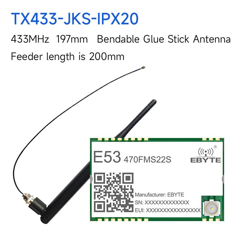 EBYTE E53 - 470FMS22S 3km UART Wireless Transceiver 470MHz Transparent Transmission Star Network Ad Hoc LoRaWAN Wireless Module - IOT Module Shop Manufacturer Factory