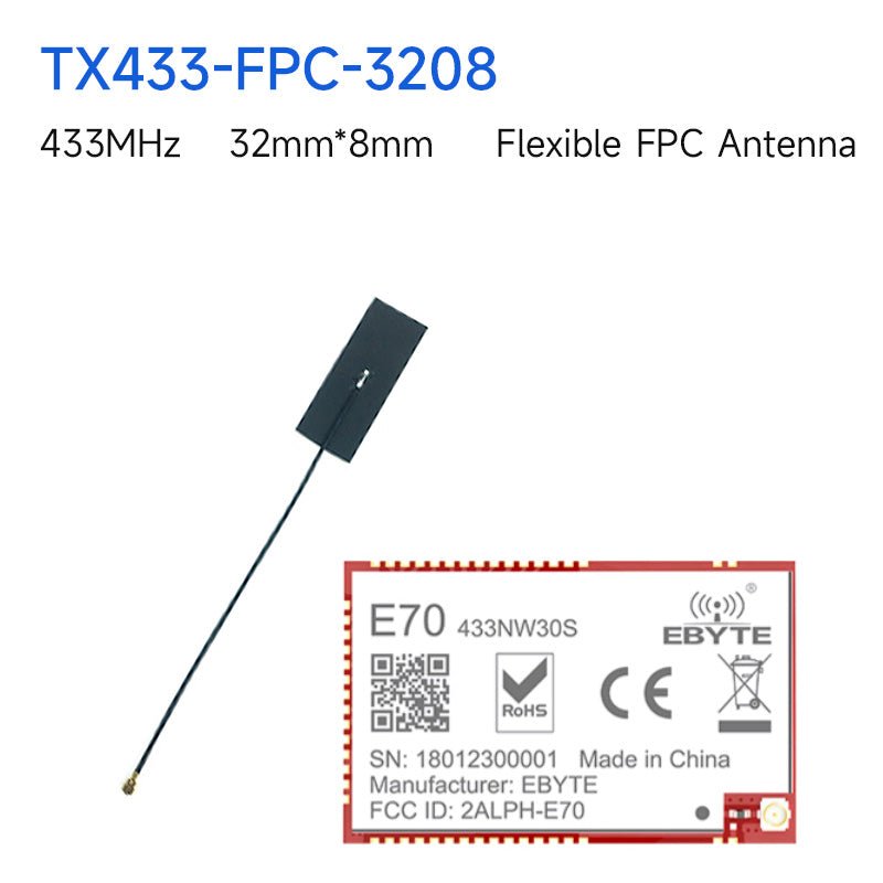 Ebyte E70 - 433NW30S CC1310 433MHz IOT Board Star Network Module Long Range 6.5km EBYTE 30dBm UART Interface IPEX / Stamp Hole Antenna - IOT Module Shop Manufacturer Factory