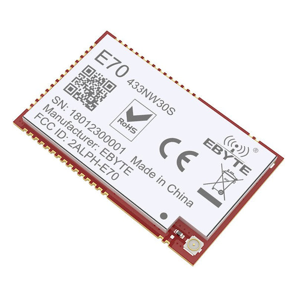 Ebyte E70 - 433NW30S CC1310 433MHz IOT Board Star Network Module Long Range 6.5km EBYTE 30dBm UART Interface IPEX / Stamp Hole Antenna - IOT Module Shop Manufacturer Factory