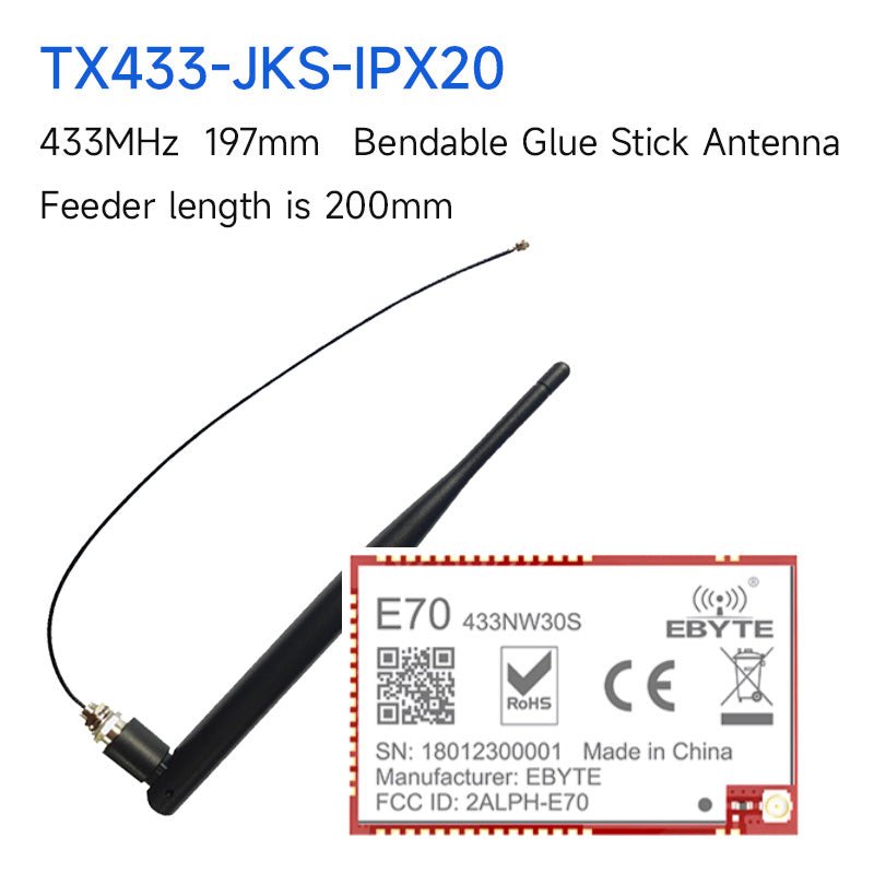 Ebyte E70 - 433NW30S CC1310 433MHz IOT Board Star Network Module Long Range 6.5km EBYTE 30dBm UART Interface IPEX / Stamp Hole Antenna - IOT Module Shop Manufacturer Factory