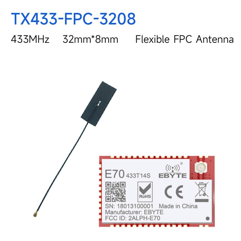 EBYTE E70 - 433T14S TI CC1310 chip UART Wireless Module 433MHz 14dBm rf Transmitter Receive Small SMD Type RF Module With IPEX Interface - IOT Module Shop Manufacturer Factory