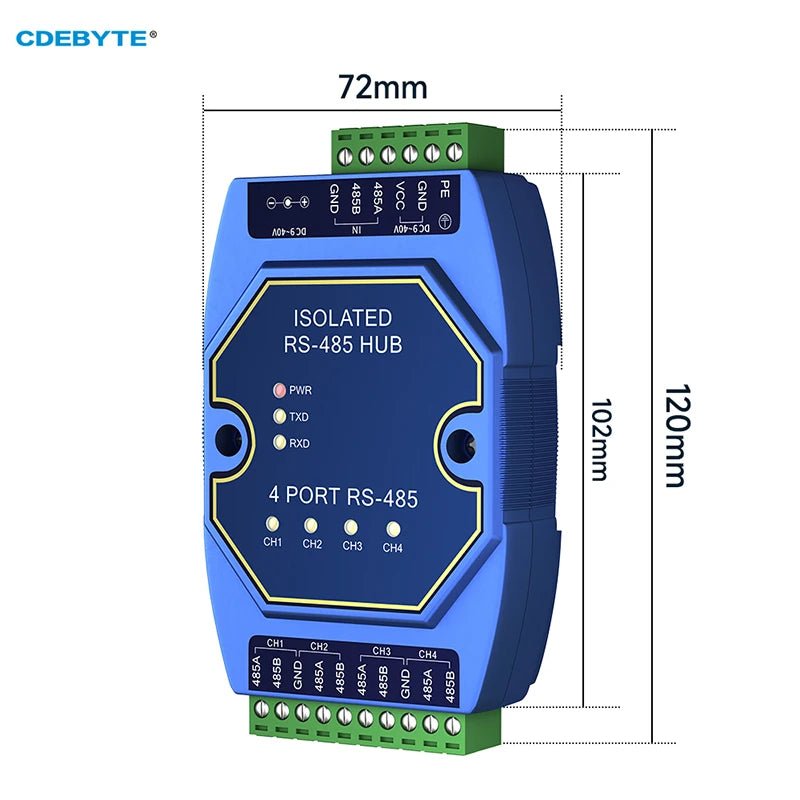 EBYTE E810 - R14 Industrial 4 - way Cache RS485 Hubs Photoelectric Isolation DC9 - 40V ESD Protection Power and Signal Isolation - IOT Module Shop Manufacturer Factory