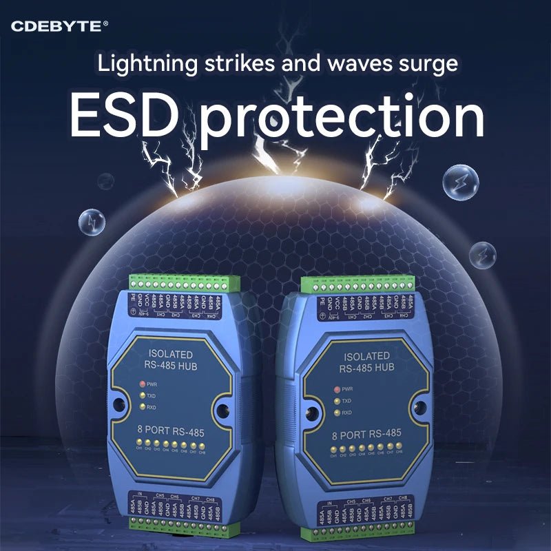 EBYTE E810 - R18 Photoelectric Isolation Industrial DC9 - 40V 8 - way Cache RS485 Hubs ESD Protection Power and Signal Isolation - IOT Module Shop Manufacturer Factory