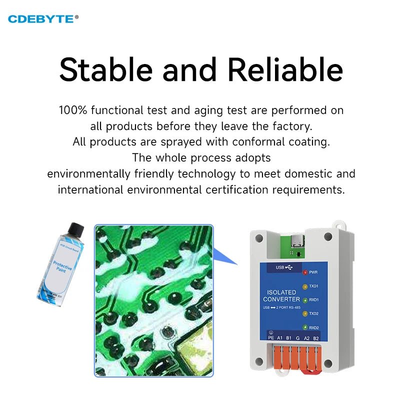 EBYTE E810 - U21CS 2 Serial Ports Converter USB to RS - 485 Serial Port USB - C Interface High Protection 3M Rate Industrial Grade - IOT Module Shop Manufacturer Factory