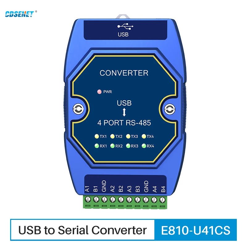 Ebyte E810 - U41CS USB to Serial Converter 4 Serial Ports RS485 CH344 Industrial Grade Rail Installation Type - C - IOT Module Shop Manufacturer Factory
