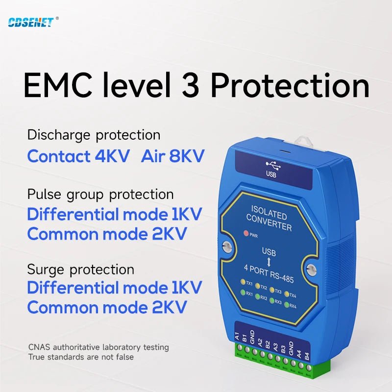 Ebyte E810 - U41S USB to Serial Converter 4 Serial Ports RS485 FT4232H Industrial Grade Rail Installation - IOT Module Shop Manufacturer Factory