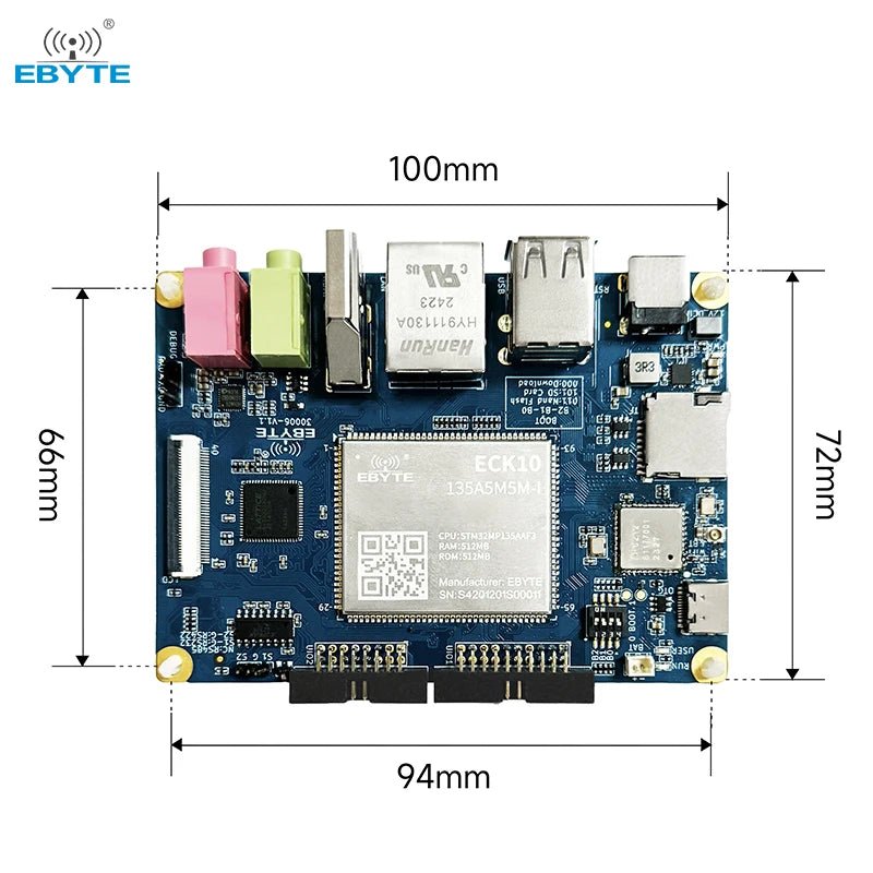 Ebyte ECB10 - 135A5M5M - I MPU 650MHz 512MB parallel NAND FLASH Single - core Cortex - A7 Industrial - grade devices single - board computer - IOT Module Shop Manufacturer Factory