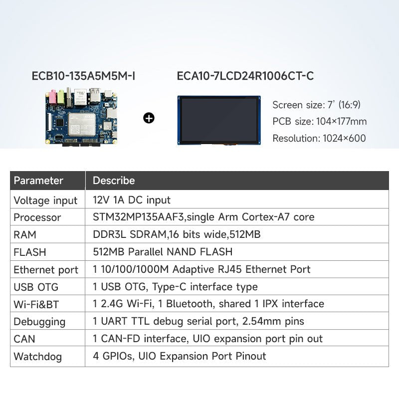 Ebyte ECB10 - 135A5M5M - I MPU 650MHz 512MB parallel NAND FLASH Single - core Cortex - A7 Industrial - grade devices single - board computer - IOT Module Shop Manufacturer Factory