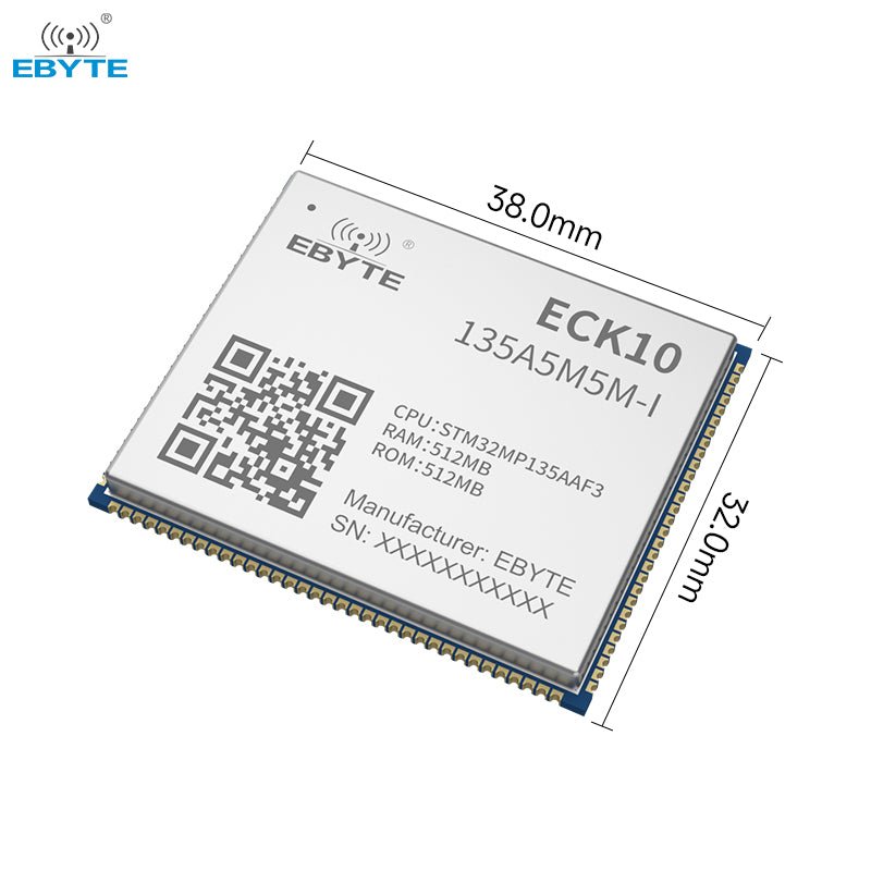 EBYTE ECK10 - 135A5M5M - I STM32MP13 System ARM cortex A7 650MHz Linux SOM 512MB DDR3 512MB NAND FLASH Low Power PCB Stamp Hole - IOT Module Shop Manufacturer Factory