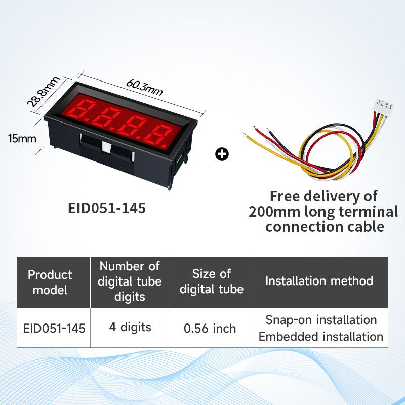Ebyte EID051 Series Standard ModBus RTU Protocol RS485 Serial Port LED Digital Tube PLC Industrial Communication 3/4/5/6 Digits - IOT Module Shop Manufacturer Factory