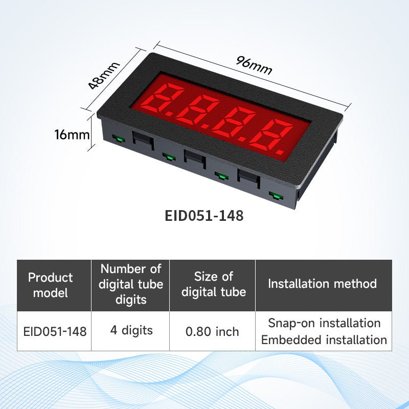 Ebyte EID051 Series Standard ModBus RTU Protocol RS485 Serial Port LED Digital Tube PLC Industrial Communication 3/4/5/6 Digits - IOT Module Shop Manufacturer Factory