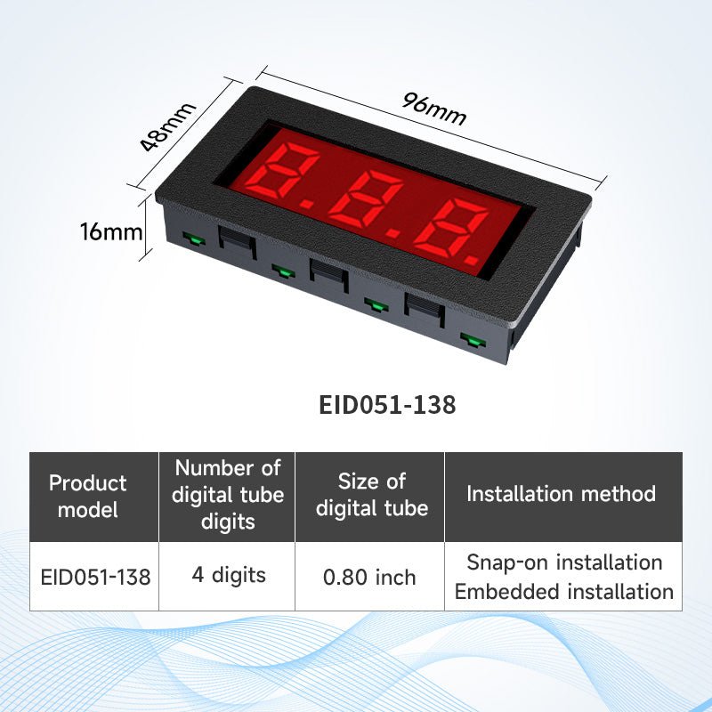 Ebyte EID051 Series Standard ModBus RTU Protocol RS485 Serial Port LED Digital Tube PLC Industrial Communication 3/4/5/6 Digits - IOT Module Shop Manufacturer Factory