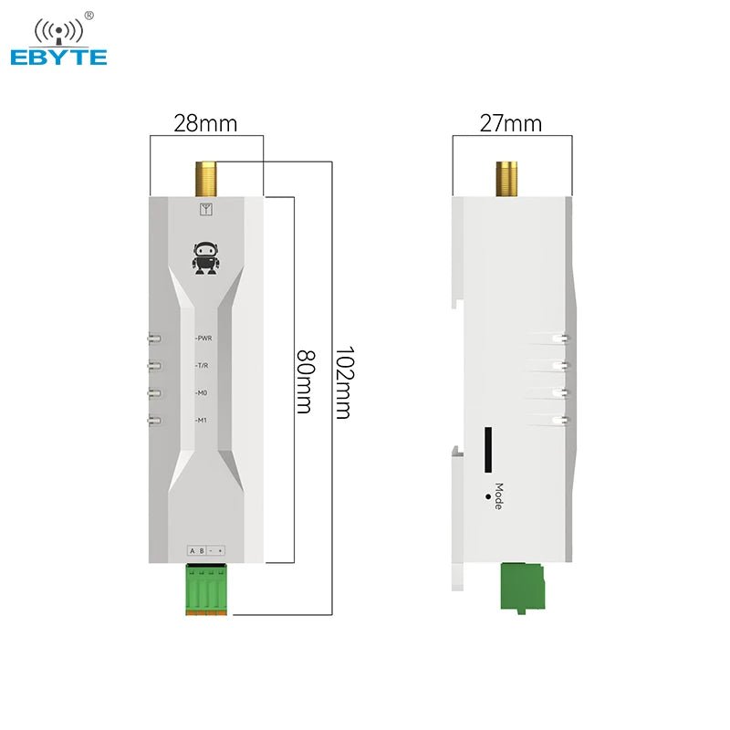 22dBm 868MHz LoRa MESH Network Micro Data Radio Micro DlN-rail DTU ...
