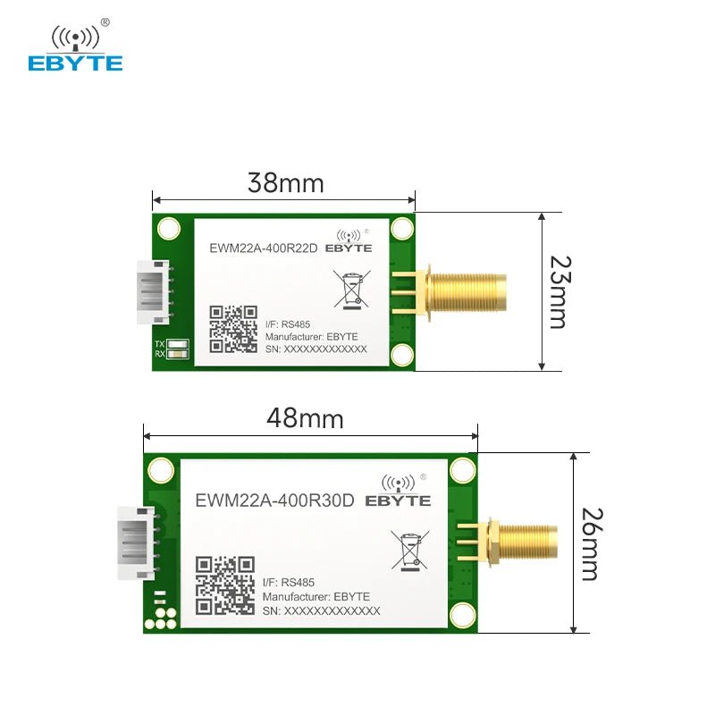 Ebyte EWM22A - 400R22D/30D RS485 LoRa Spread Spectrum Technology 22dBm 30dBm 433MHz SX1262/SX1268 LoRa Wireless Serial Port Module - IOT Module Shop Manufacturer Factory