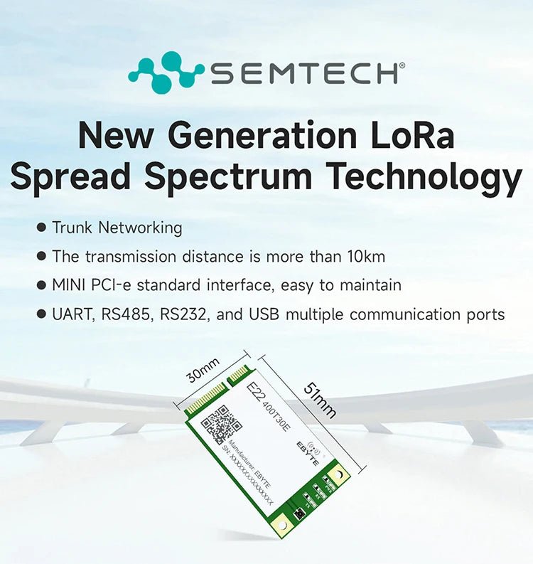 Ebyte Free sample E22 - 400T30E 10km long distance wireless transmission module lora receiver relay controller module - IOT Module Shop Manufacturer Factory