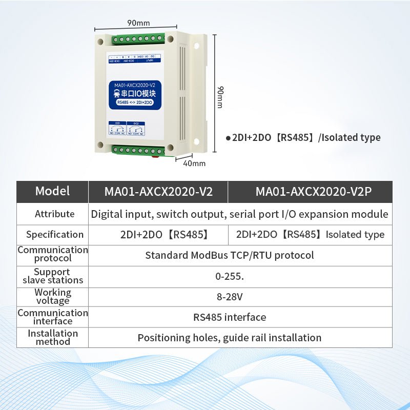 Ebyte MA01 - AXCX4040 - V2P 4DI + 4DO RS485 Control Standard ModBus - RTU Configuration/PLC/host Computer Serial I/O Networking Module - IOT Module Shop Manufacturer Factory