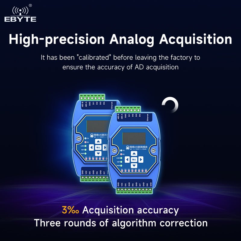 Ebyte ME31 - AXXX8000 8DI Analog input Modbus gateway support network module ethernet io module - IOT Module Shop Manufacturer Factory
