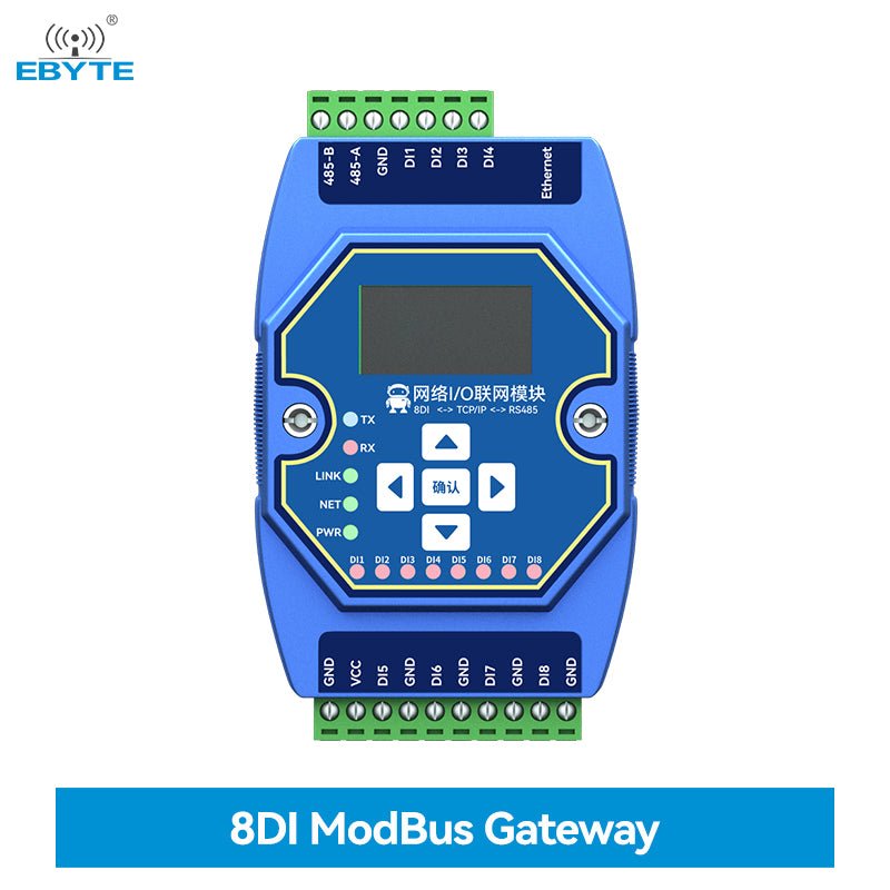 Ebyte ME31 - AXXX8000 8DI Analog input Modbus gateway support network module ethernet io module - IOT Module Shop Manufacturer Factory